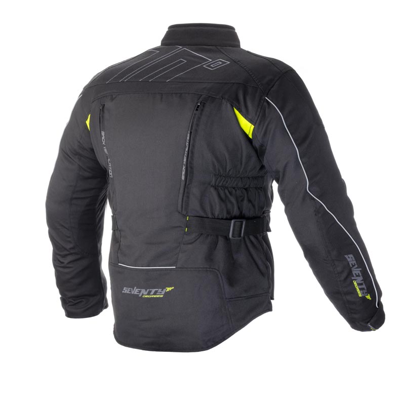 Chaqueta Moto Touring Hombre Negra-Fluor Invierno
